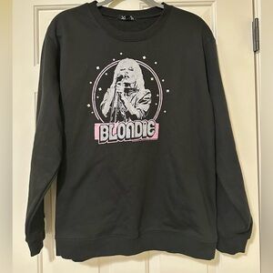 Vinyl icons Blondie band concert tour fringe shirt top XL